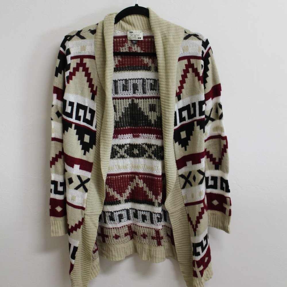NY Say What Aztec Sweater Size Medium